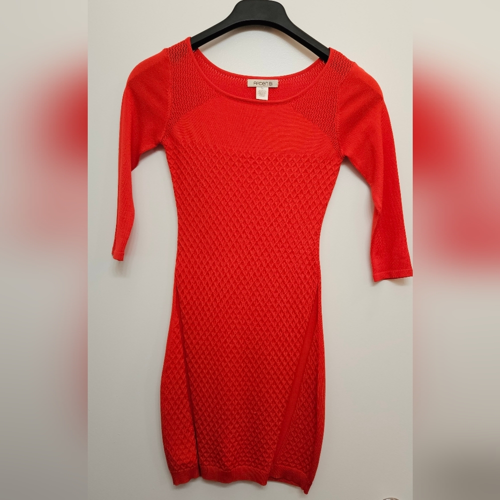 Arden B 1/2 sleeve red cocktail dress